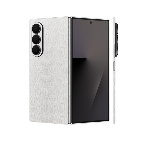 Miếng Dán Da Samsung Z Fold 7 Vân Mil Trắng