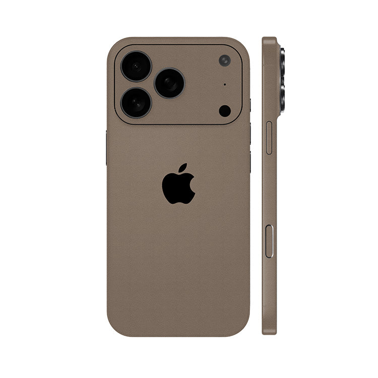 Miếng Dán Da IPhone 17 Series Vân Aran Nâu Kaki