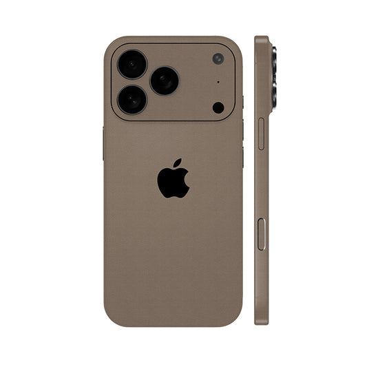 Miếng Dán Da IPhone 17 Series Vân Aran Nâu Kaki