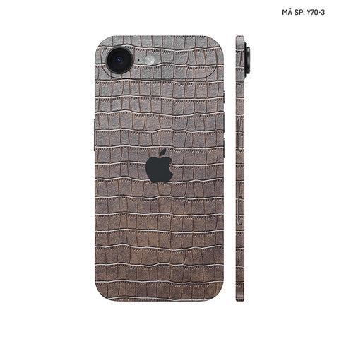 Miếng Dán Da IPhone 17 Series Vân Cá Sấu Nâu Cafe | Y70-3