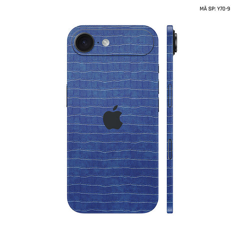 Miếng Dán Da IPhone 17 Series Vân Cá Sấu Xanh Navy | Y70-9