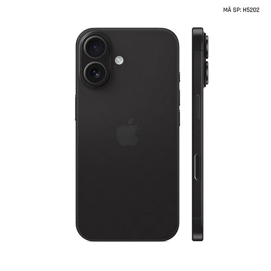 Miếng Dán Da IPhone 17 Series Vân Fabic Đen | H5202