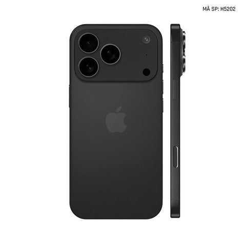 Miếng Dán Da IPhone 17 Series Vân Fabic Đen | H5202