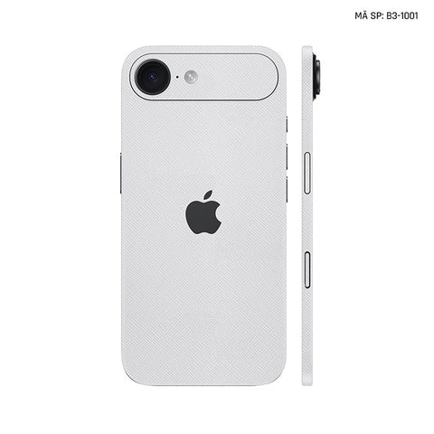 Miếng Dán Da IPhone 17 Series Vân Fabic Trắng | B3-1001