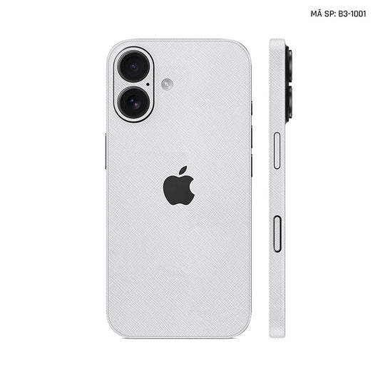 Miếng Dán Da IPhone 17 Series Vân Fabic Trắng | B3-1001