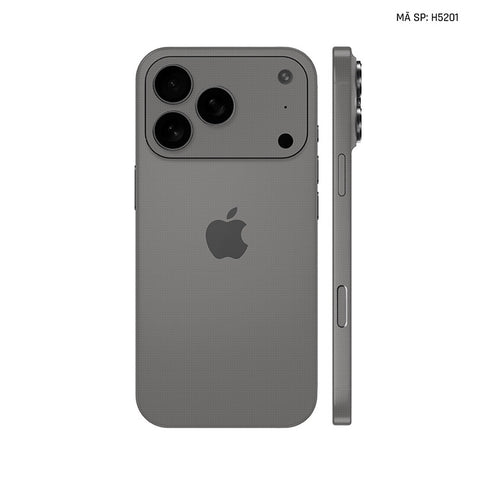 Miếng Dán Da IPhone 17 Series Vân Fabic Xám | H5201