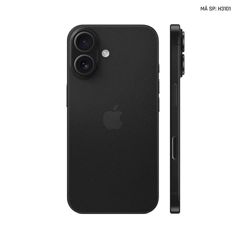 Miếng Dán Da IPhone 17 Series Vân Mil Đen | H3101