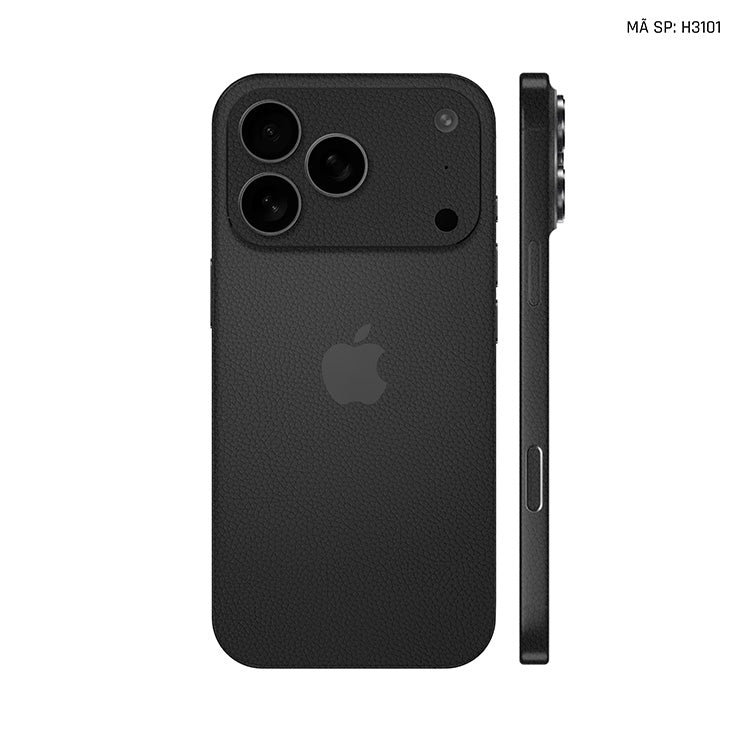 Miếng Dán Da IPhone 17 Series Vân Mil Đen | H3101