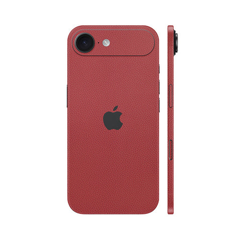 Miếng Dán Da IPhone 17 Series Vân Mil Đỏ