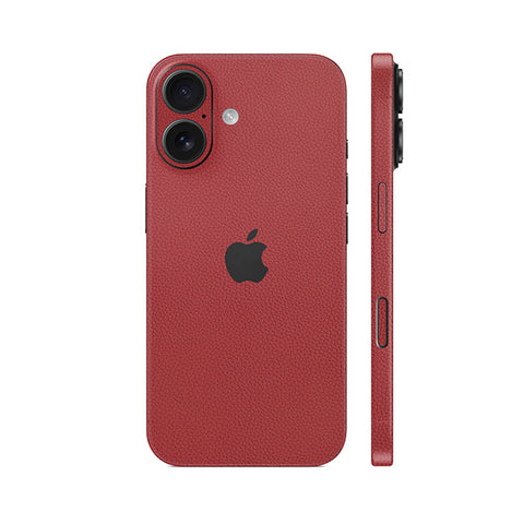 Miếng Dán Da IPhone 17 Series Vân Mil Đỏ