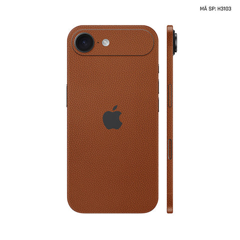 Miếng Dán Da IPhone 17 Series Vân Mil Nâu Bò | H3103