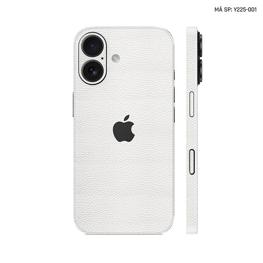 Miếng Dán Da IPhone 17 Series Vân Mil Trắng | Y225-001