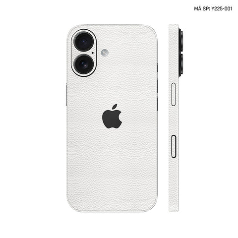 Miếng Dán Da IPhone 17 Series Vân Mil Trắng | Y225-001