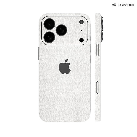 Miếng Dán Da IPhone 17 Series Vân Mil Trắng | Y225-001