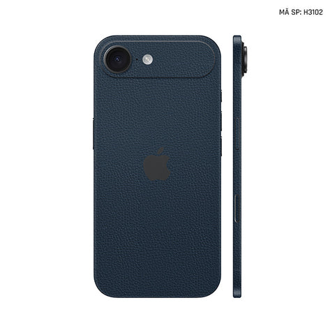 Miếng Dán Da IPhone 17 Series Vân Mil Xanh Navy | H3102