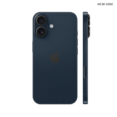 Miếng Dán Da IPhone 17 Series Vân Mil Xanh Navy | H3102