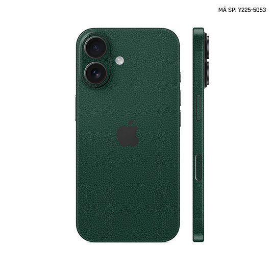 Miếng Dán Da IPhone 17 Series Vân Mil Xanh Rêu | Y225-5053