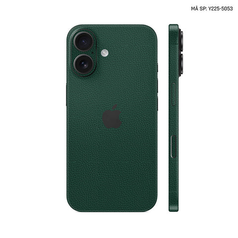 Miếng Dán Da IPhone 17 Series Vân Mil Xanh Rêu | Y225-5053