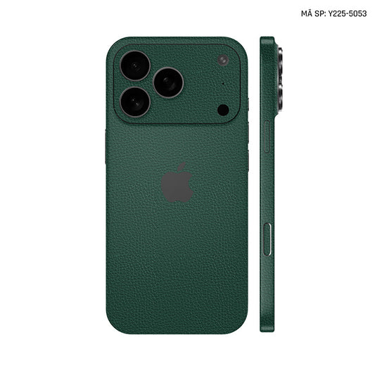 Miếng Dán Da IPhone 17 Series Vân Mil Xanh Rêu | Y225-5053