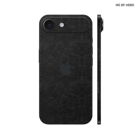 Miếng Dán Da IPhone 17 Series Vân Nappa Đen | H5801