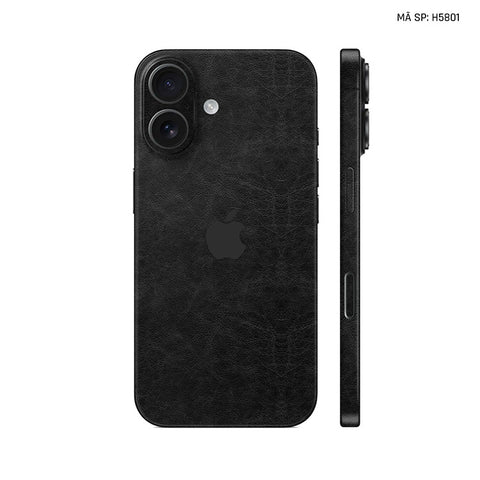 Miếng Dán Da IPhone 17 Series Vân Nappa Đen | H5801