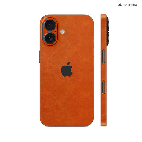 Miếng Dán Da IPhone 17 Series Vân Nappa Nâu Bò | H5804