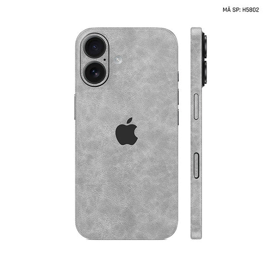 Miếng Dán Da IPhone 17 Series Vân Nappa Xám | H5802