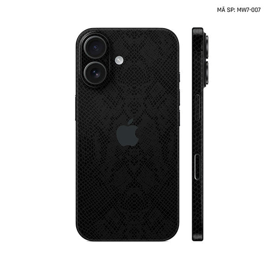 Miếng Dán Da IPhone 17 Series Vân Rắn Đen | MW7-007