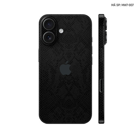 Miếng Dán Da IPhone 17 Series Vân Rắn Đen | MW7-007