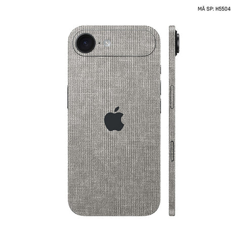 Miếng Dán Da IPhone 17 Series Vân Vải Ghi Sáng | H5504