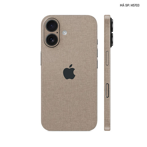 Miếng Dán Da IPhone 17 Series Vân Vải Kaki | H5703