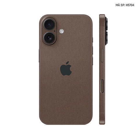 Miếng Dán Da IPhone 17 Series Vân Vải Nâu | H5704