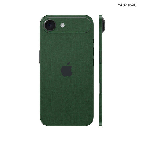 Miếng Dán Da IPhone 17 Series Vân Vải Xanh Lá | H5705