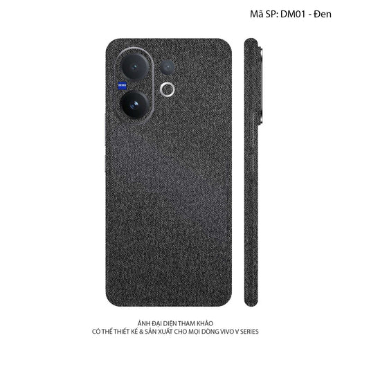 Miếng Dán Da Vivo V60 Series Vân Demin Đen | DM01