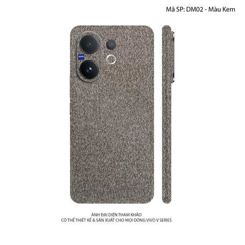 Miếng Dán Da Vivo V60 Series Vân Demin Kem | DM02