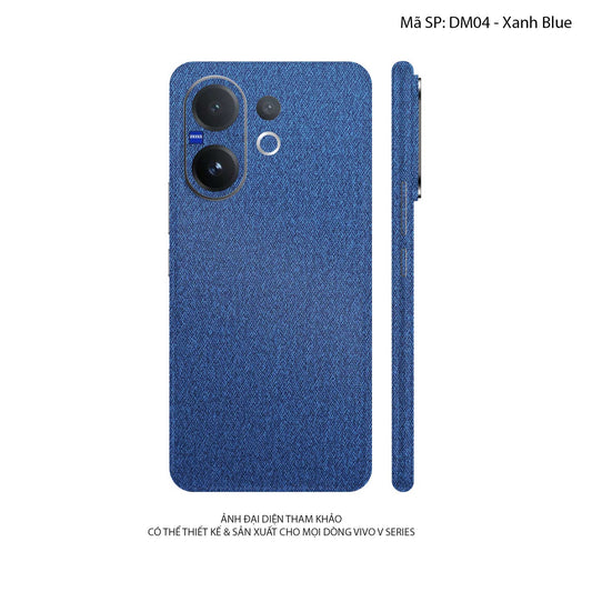 Miếng Dán Da Vivo V60 Series Vân Demin Xanh Blue | DM04