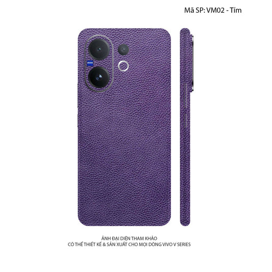 Miếng Dán Da Vivo V60 Series Vân Mil Tím | VM02