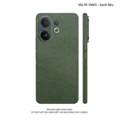 Miếng Dán Da Vivo V60 Series Vân Mil Xanh Rêu | VM05