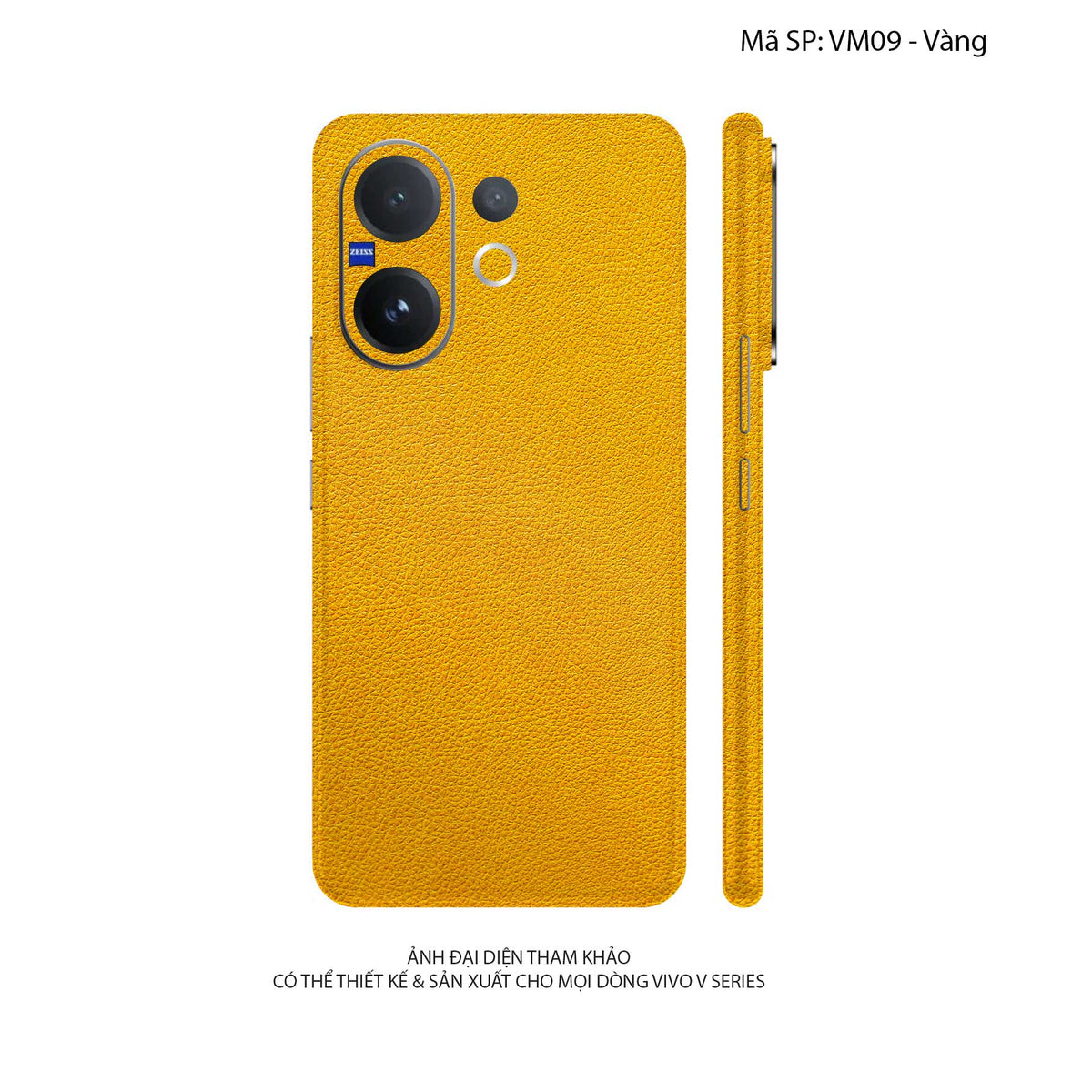 Miếng Dán Da Vivo V60 Series Vân Mil Vàng | VM09