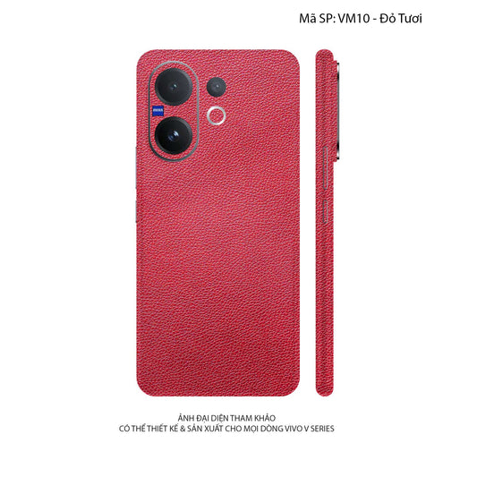 Miếng Dán Da Vivo V60 Series Vân Mil Đỏ Tươi | VM10