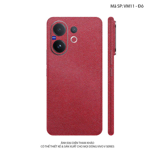 Miếng Dán Da Vivo V60 Series Vân Mil Đỏ | VM11