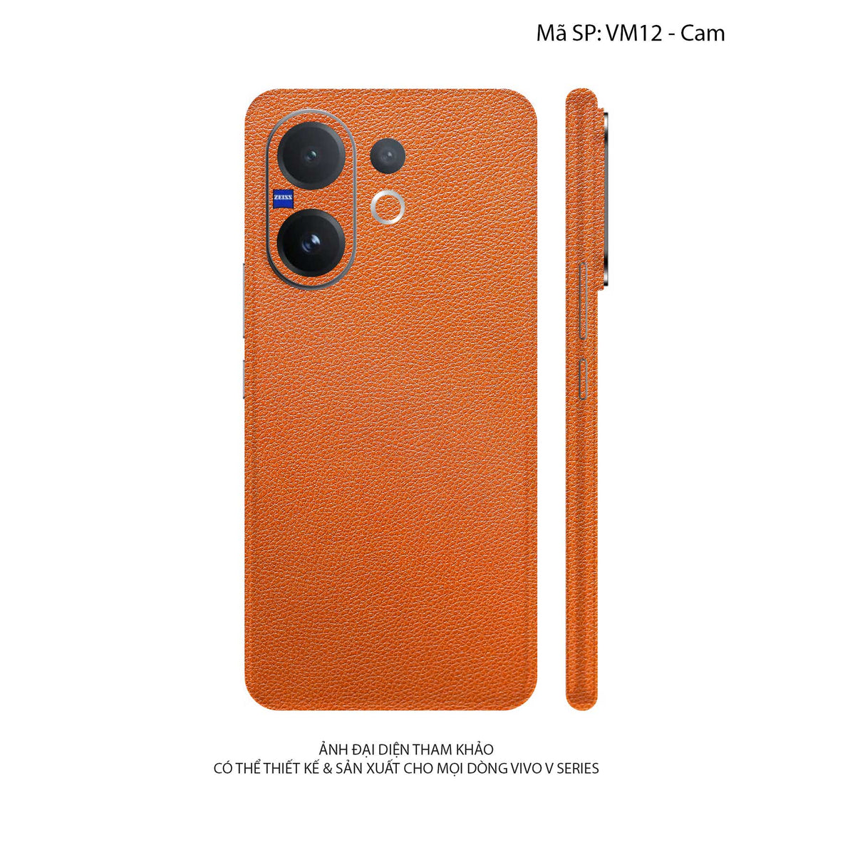 Miếng Dán Da Vivo V60 Series Vân Mil Cam | VM12