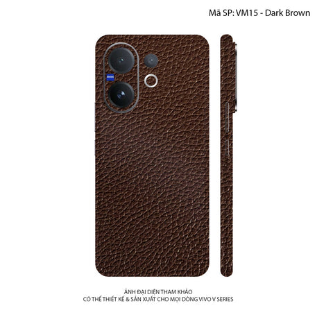 Miếng Dán Da Vivo V60 Series Vân Mil Nâu Đậm | VM15