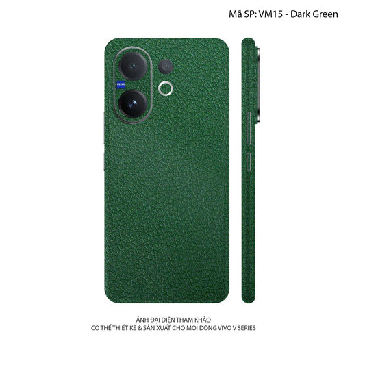 Miếng Dán Da Vivo V60 Series Vân Mil Xanh Đậm | VM15