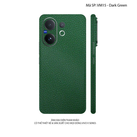 Miếng Dán Da Vivo V60 Series Vân Mil Xanh Đậm | VM15