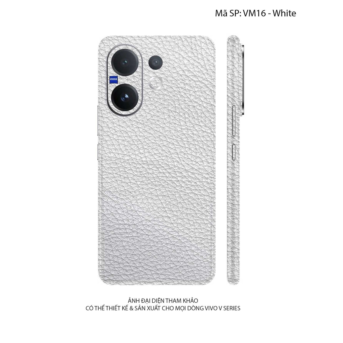 Miếng Dán Da Vivo V60 Series Vân Mil Trắng | VM16