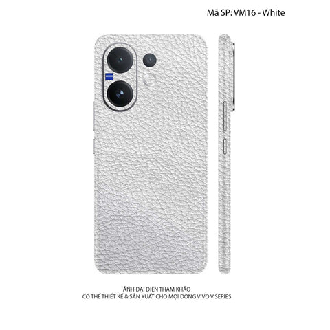 Miếng Dán Da Vivo V60 Series Vân Mil Trắng | VM16