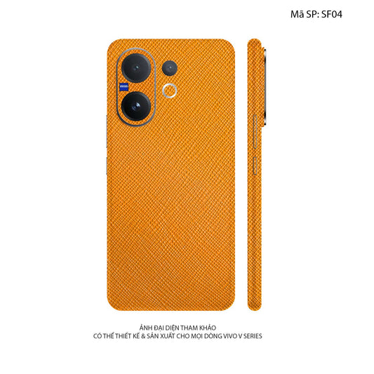 Miếng Dán Da Vivo V60 Series Vân Saffiano Cam | SF04