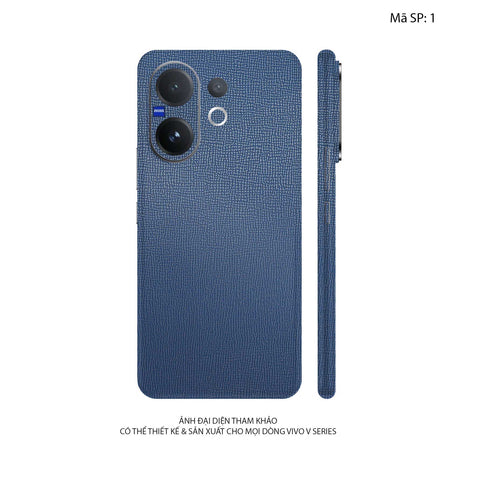 Miếng Dán Da Vivo V60 | Lite Vân Voi Xanh Navy 01