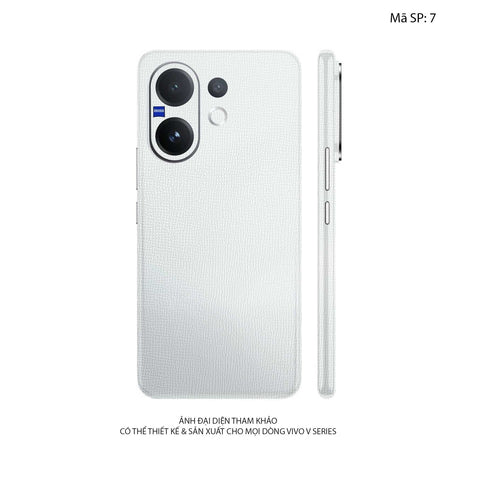 Miếng Dán Da Vivo V60 | Lite Vân Voi Trắng 07